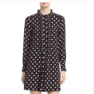 Kate Spade Ditzy Dark Floral Silk Shirt Dress